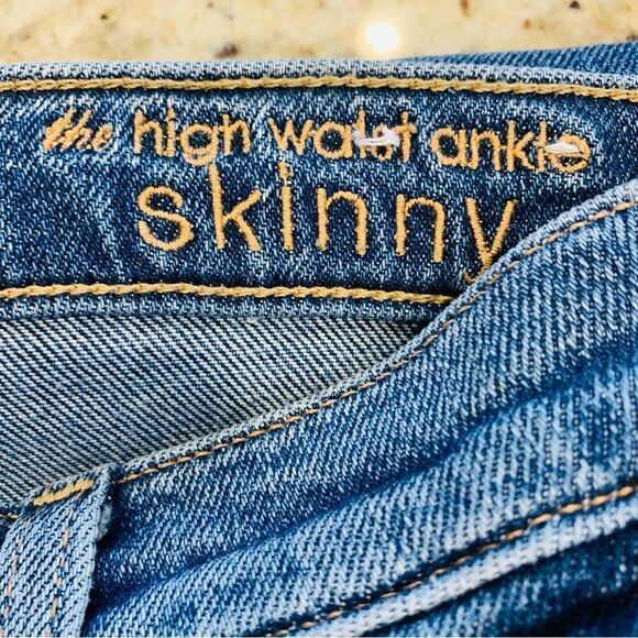 7 For All Mankind Luxe High Waist Ankle Skinny Jeans Size 26 - Picture 9 of 11